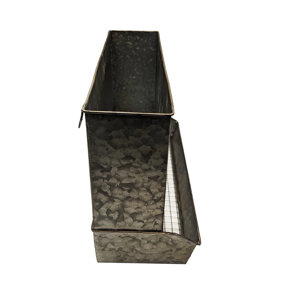 Rustic Metal Decorative Chicken Feeder Wall Hanging Planter Outdoor Garden Decor - Image 3