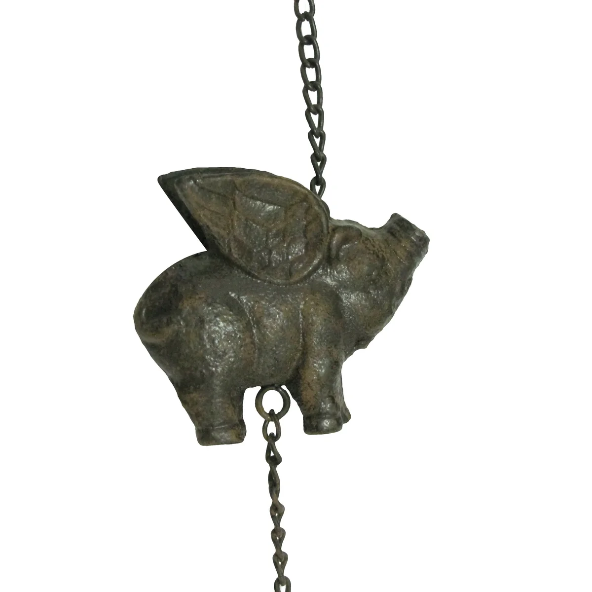 Rustic Metal Fly Pig Wing Hang Wind Chime Patio Garden Front Porch Outdoor Decor - Image 2