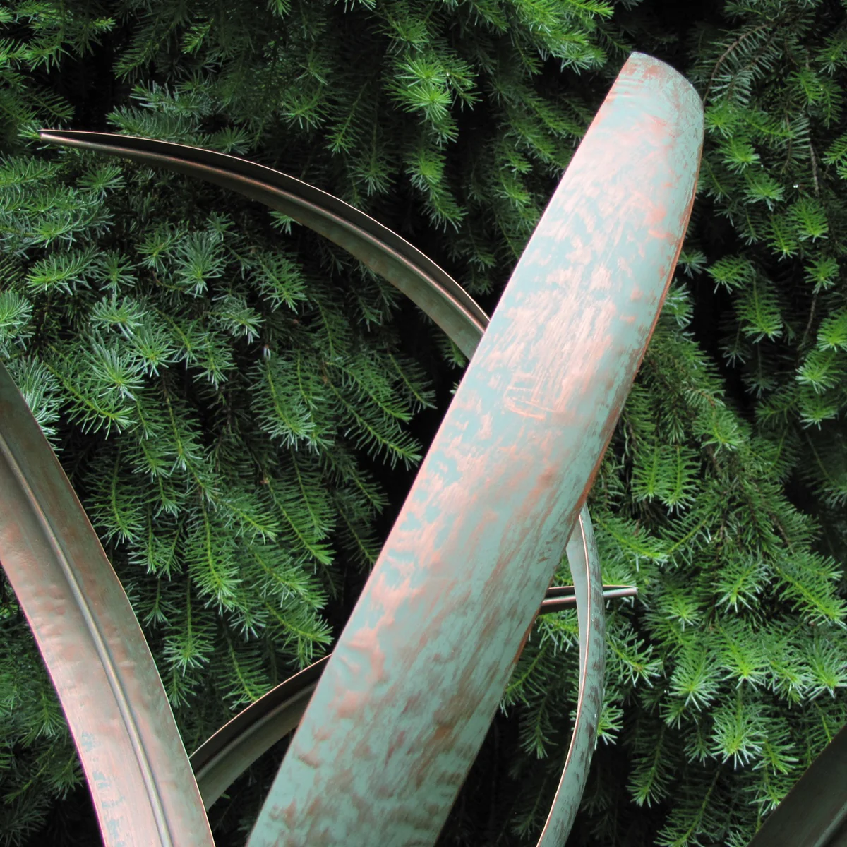 Rustic Metal Garden Art Yard Huge Double Blade Wind Spinner Lawn Ornament Decor - Image 4