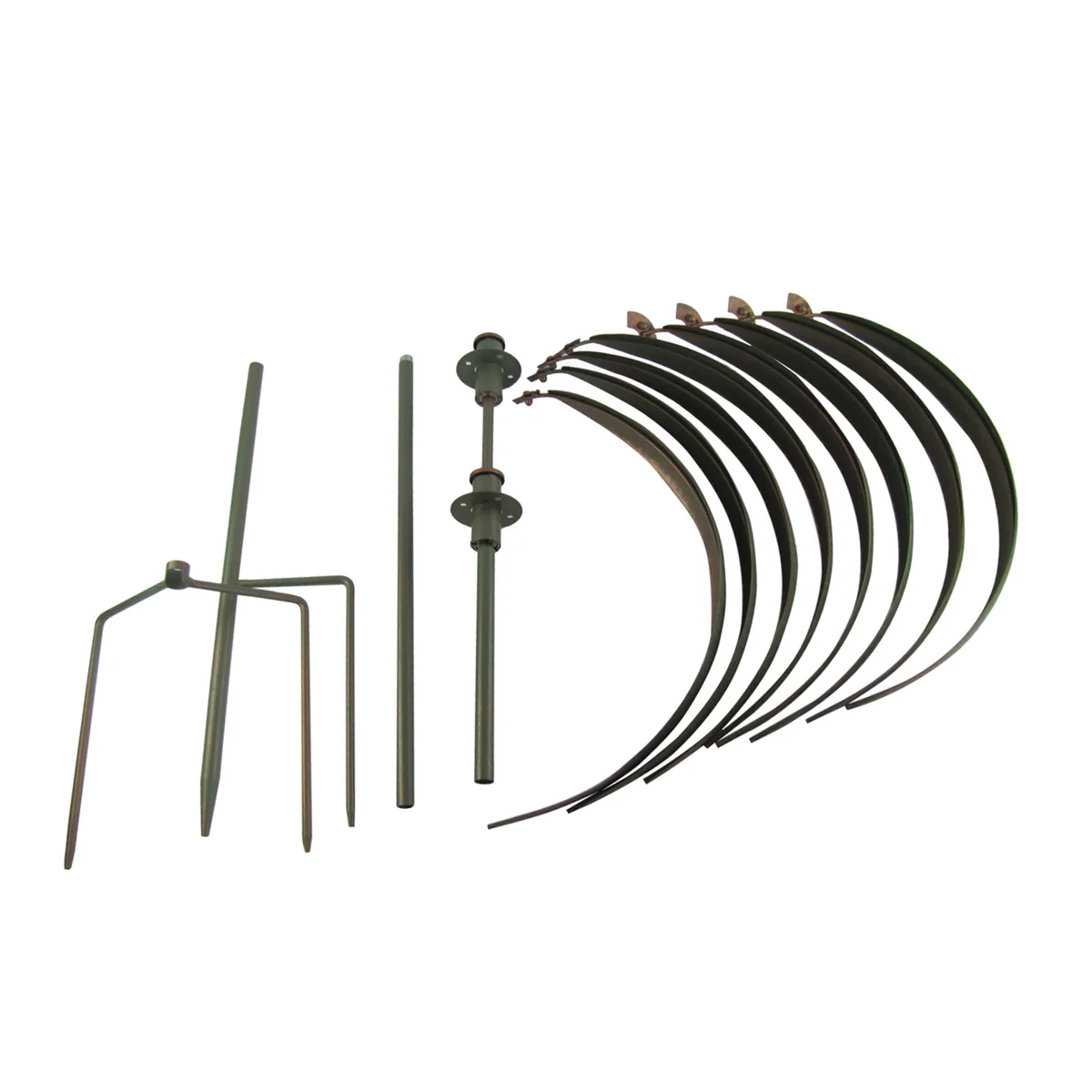 Rustic Metal Garden Art Yard Huge Double Blade Wind Spinner Lawn Ornament Decor - Image 5