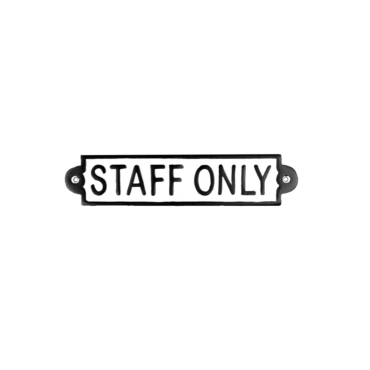 Rustic Metal Staff Only Door Sign Business Shop Employees Wall Plaque Decor