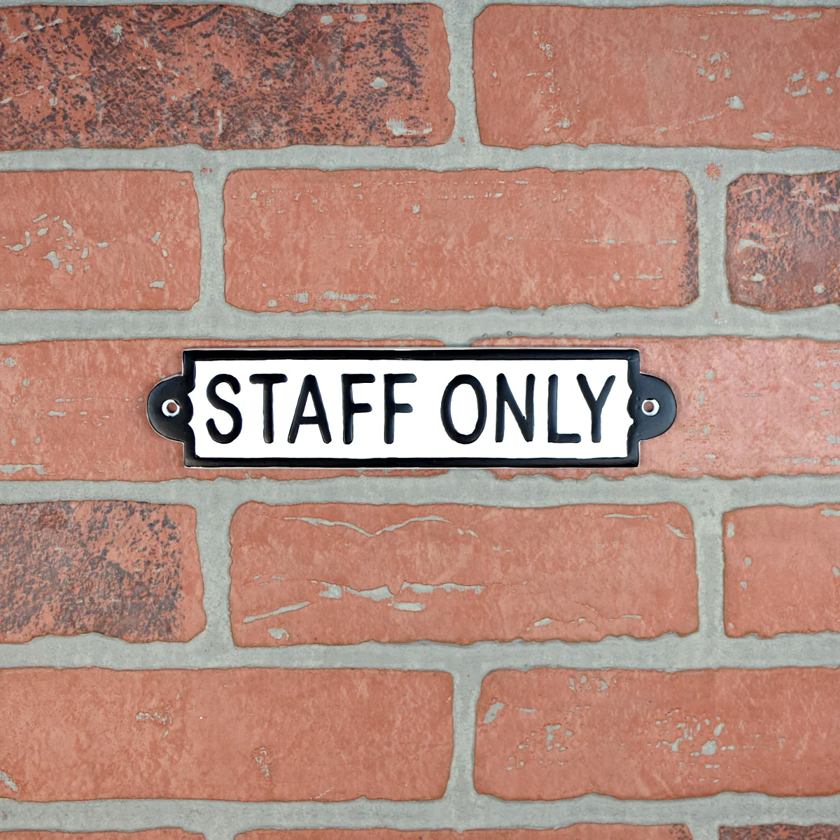 Rustic Metal Staff Only Door Sign Business Shop Employees Wall Plaque Decor - Image 2