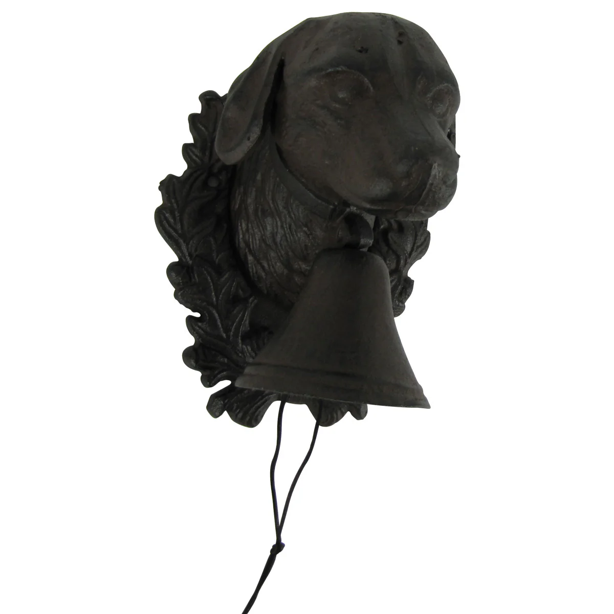 Rustic Metal Wall Mount Loyal Dog Head Door Call Bell - Image 5