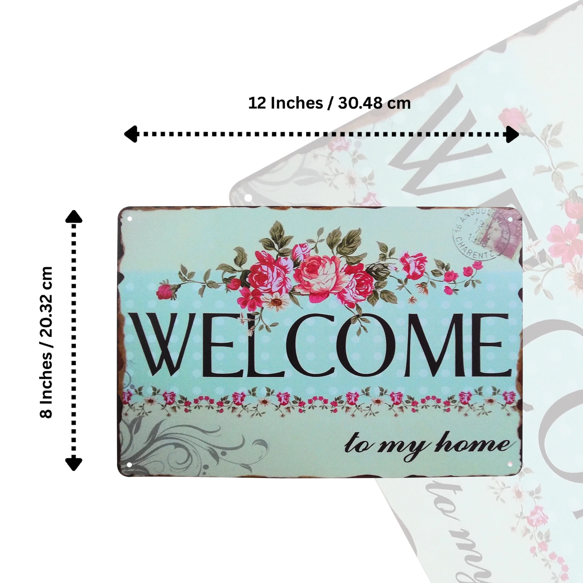 Metal Welcome Home Sign for Porch, Front Door, Entryway, Living Room Home Decor - Image 6