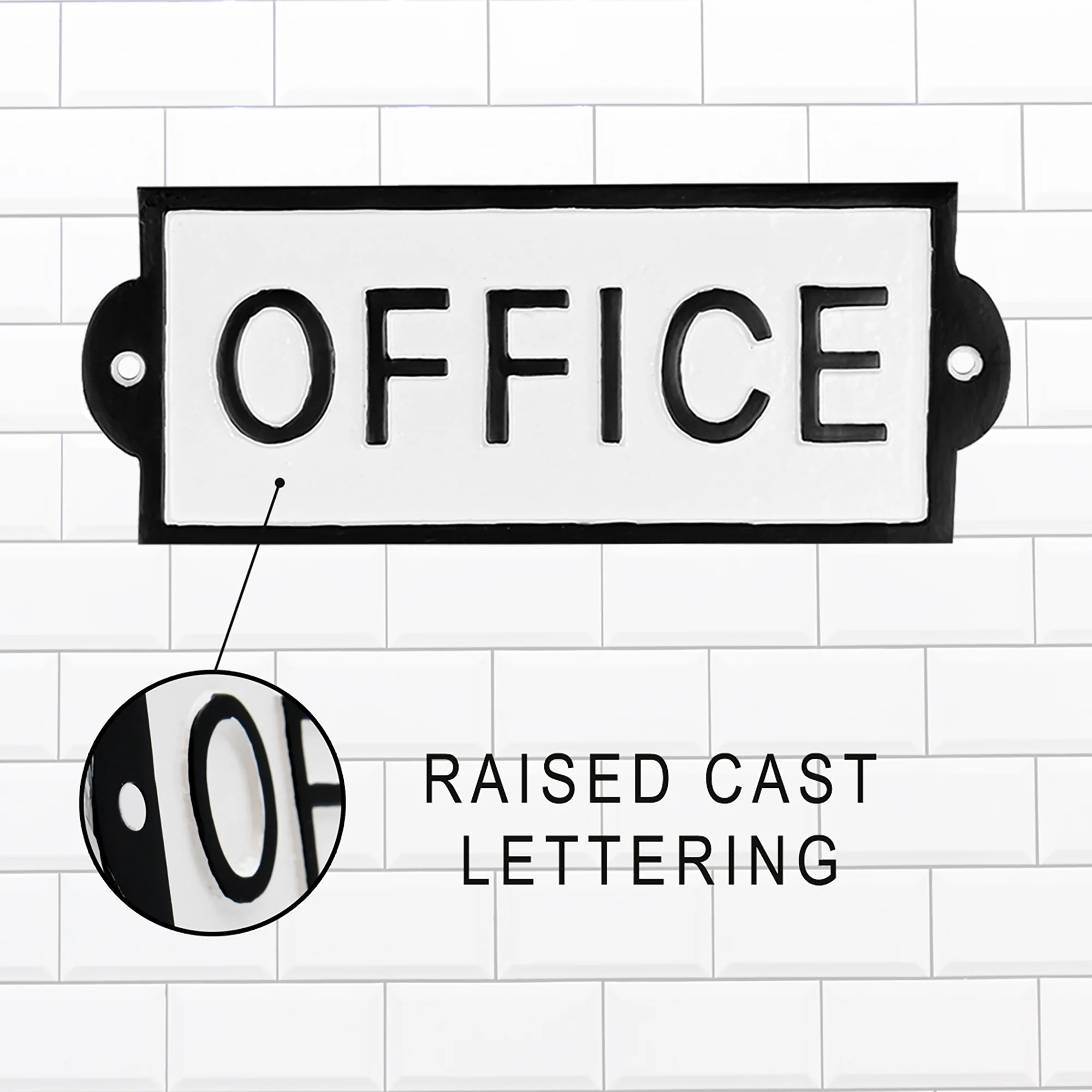Metal Office Door Sign for Home Office, Business or Room Vintage Iron Wall Decor - Image 3
