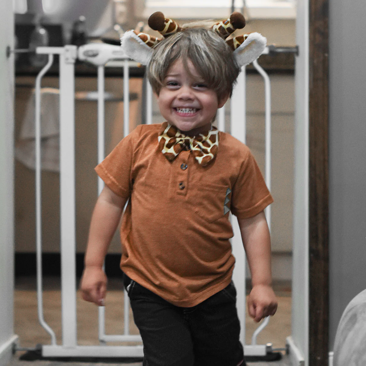 Safari Giraffe Zoo Animal Dress Up Kit Ears Headband Tail Tie Halloween Costume - Image 4