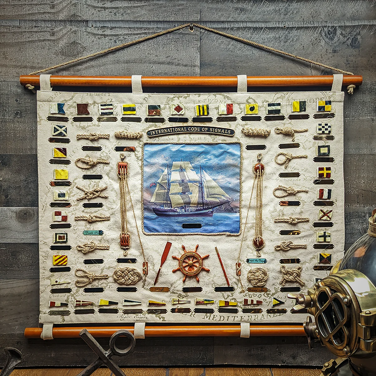 Sailing Knots Boat Code Flags Display Canvas Nautical Home Decor Beach Wall Art - Image 5