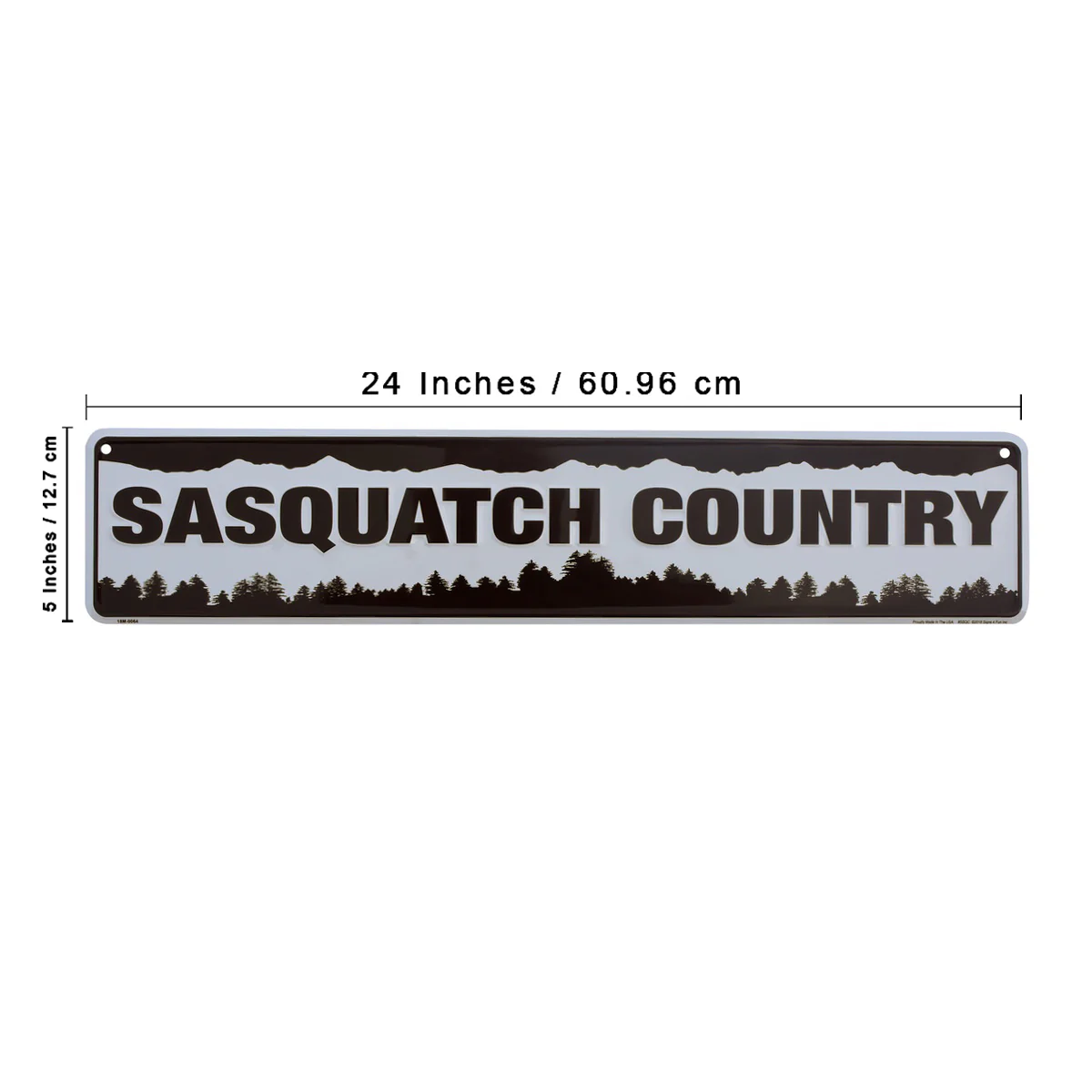 Sasquatch Country Road Tin Street Sign Rustic Cabin Bigfoot Man Cave Home Decor - Image 3
