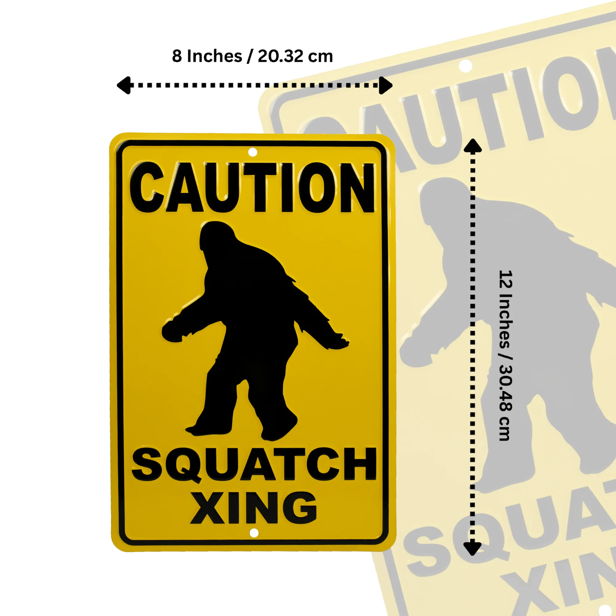 Metal Sasquatch Xing Sign Funny Warning Bigfoot Sign Yard Man Cave Room Decor - Image 7