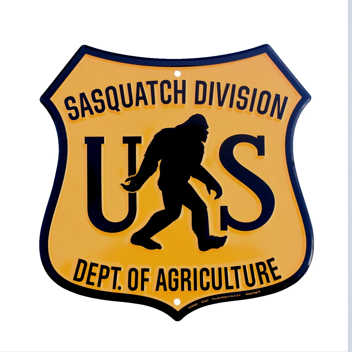 Sasquatch Division Bigfoot Metal Man Cave Mens Room Wall Sign Rustic Home Decor