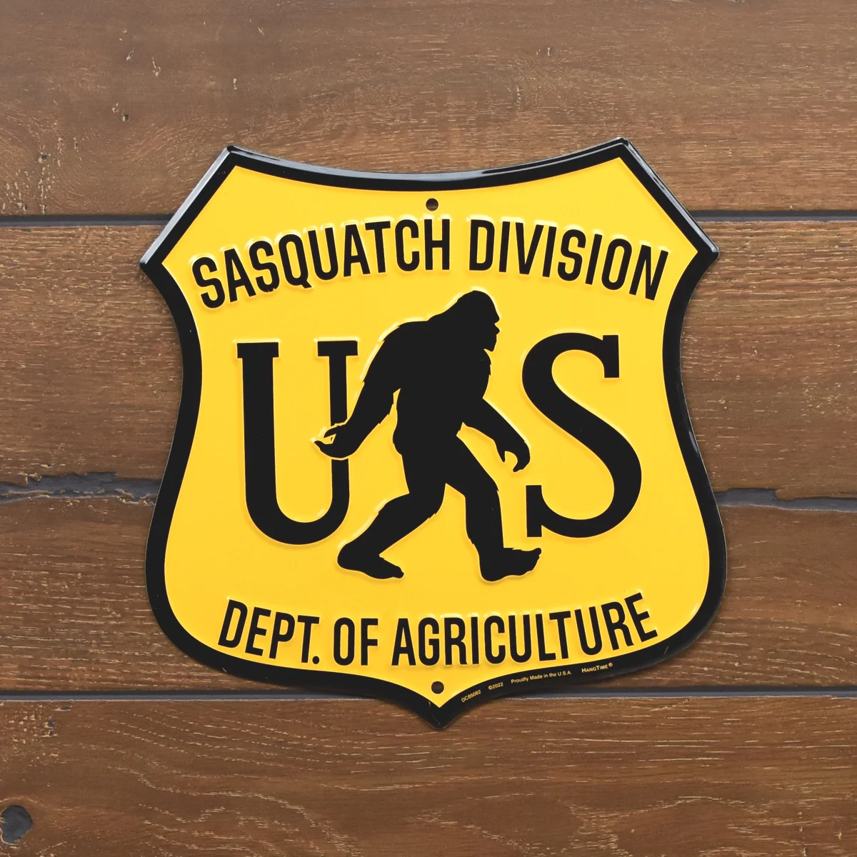 Sasquatch Division Bigfoot Metal Man Cave Mens Room Wall Sign Rustic Home Decor - Image 2