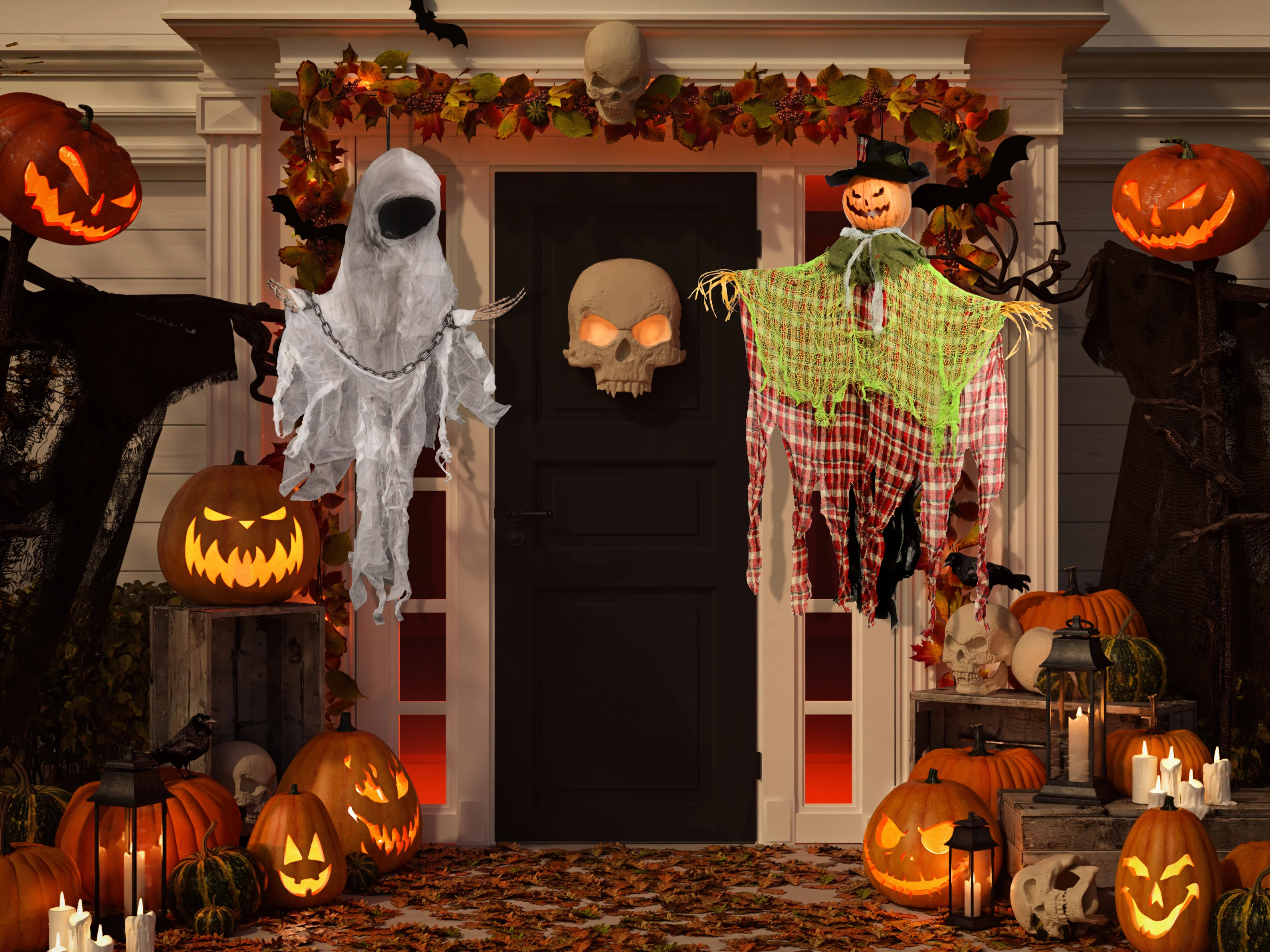 Scary Ghost Decor Animatronics Haunted House Prop Outdoor Halloween Decorations - Image 4