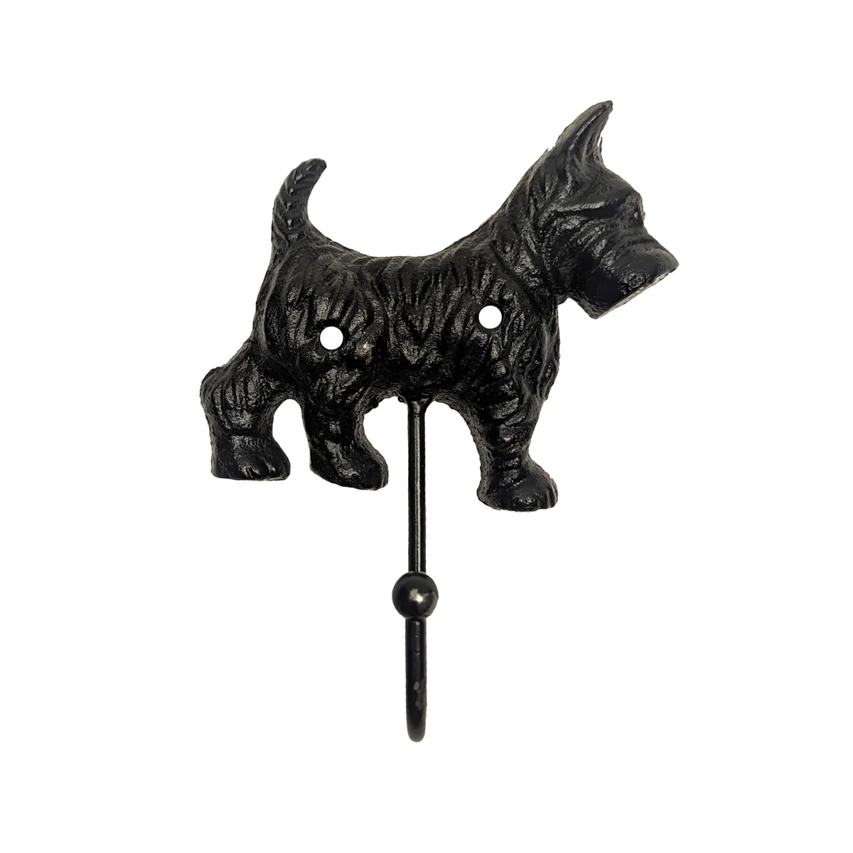 Scottie Dog Hook Wall Mount Hat Coat Hanger Pet Leash Holder Key Ring Storage