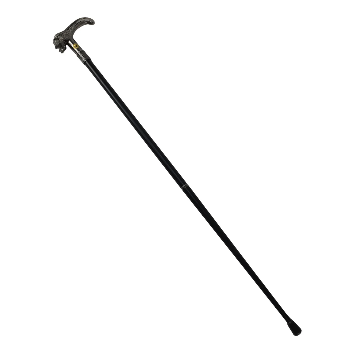 Screaming Biker Skull Flame Travel Cane Metal Shaft T Handle Head Walking Stick - Image 3