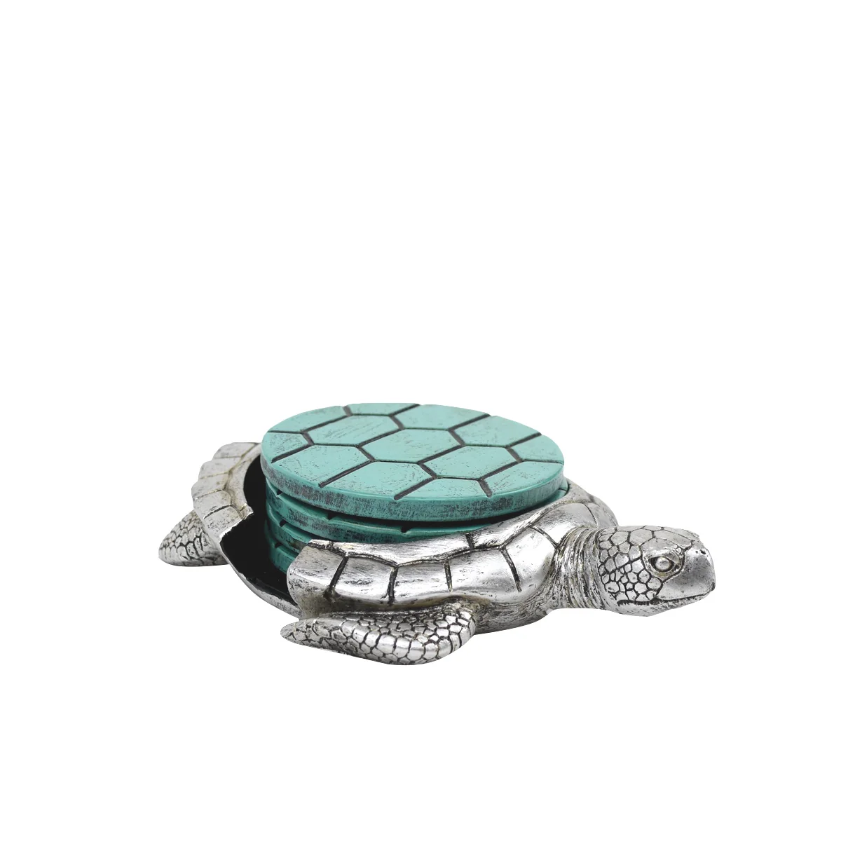 Sea Turtle Drink Coasters Set 4 Nautical Holder Coastal Beach Kitchen Home Decor