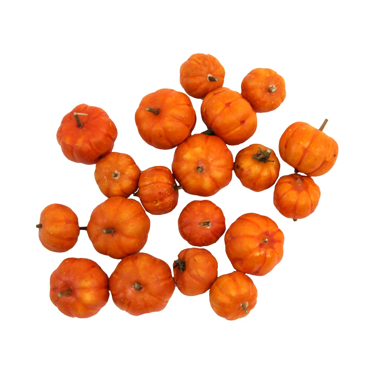 Set 18 Mini Artificial Pumpkins Thanksgiving Fall Home Decor Arts Craft Supply