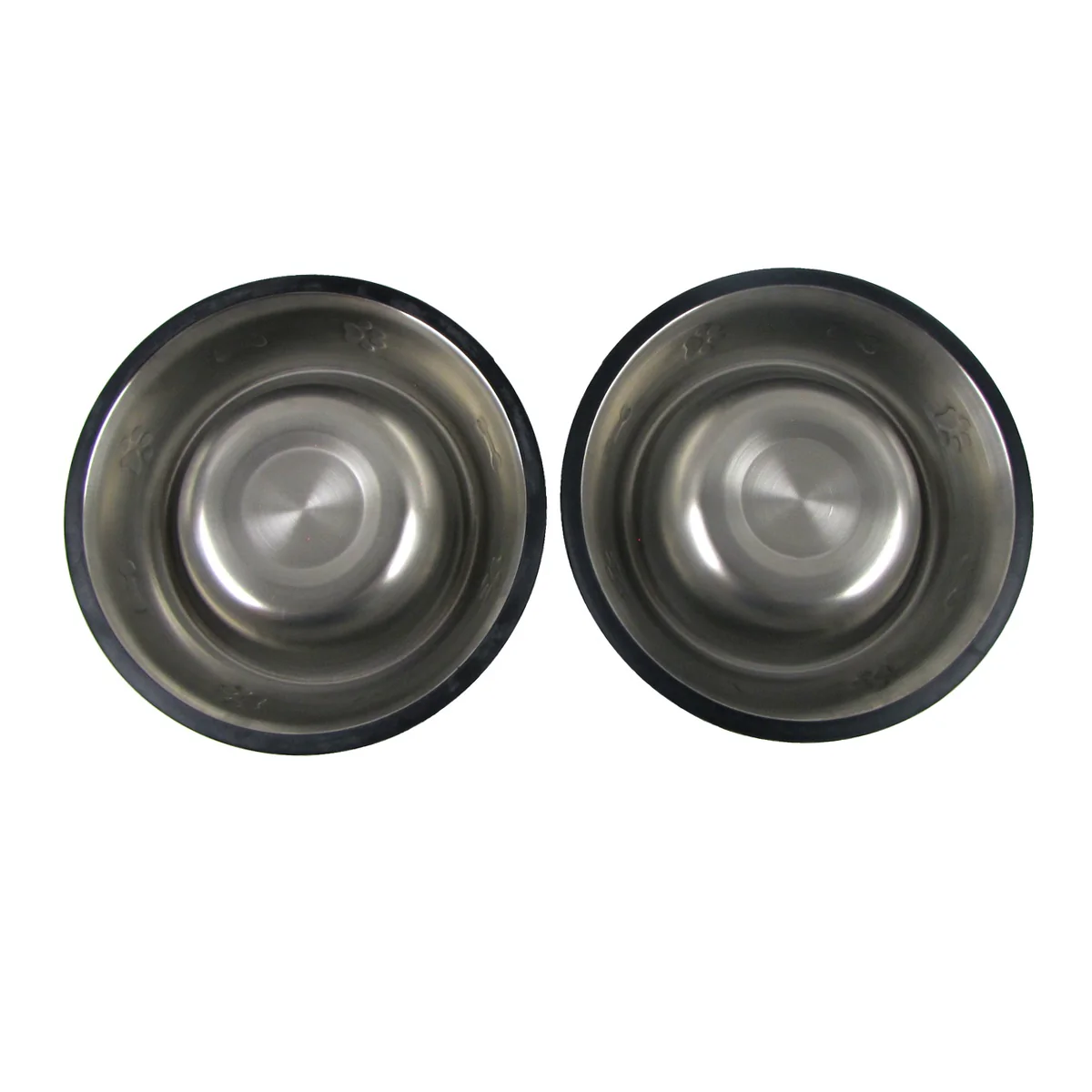 Set 2 32oz Stainless Steel Non-Slip Rubber Bottom Large Dog Pet Food Water Bowl - Image 2