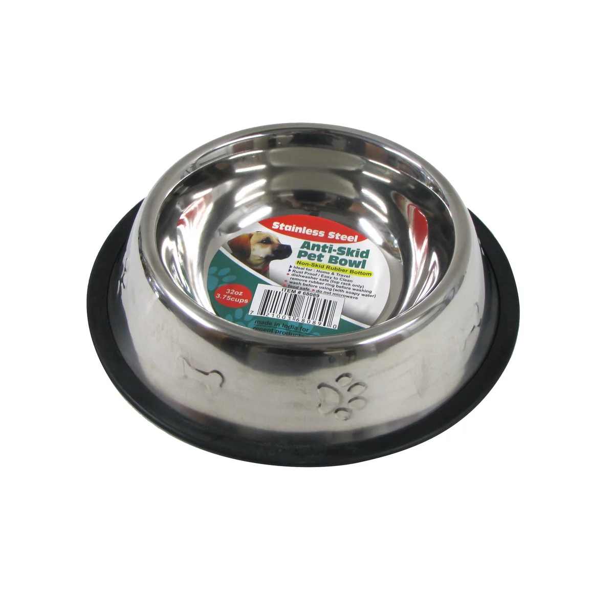 Set 2 32oz Stainless Steel Non-Slip Rubber Bottom Large Dog Pet Food Water Bowl - Image 3