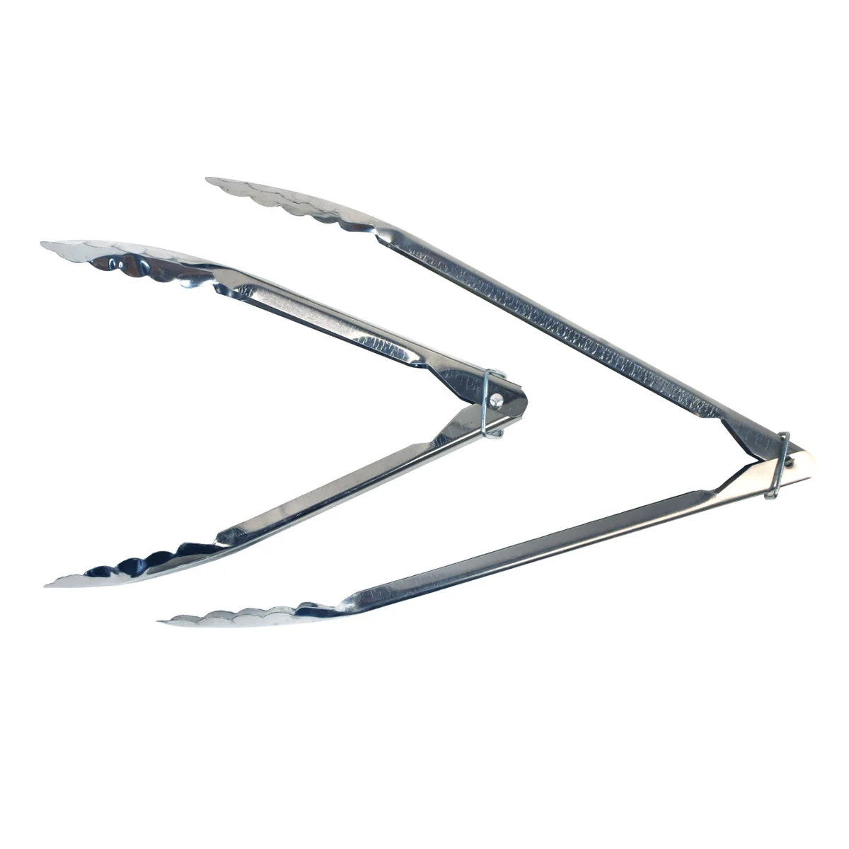 Set 2 Metal Small Large Barbecue Grilling Tongs BBQ Cooking Utensil Kitchen Tool - Image 3