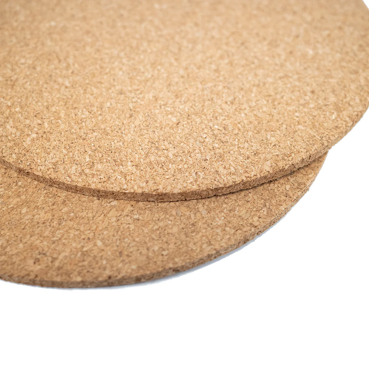 Set 2 Non-Slip Heat Resistant Round Cork Mats Circle Oven Trivet Hot Pan Holder - Image 4
