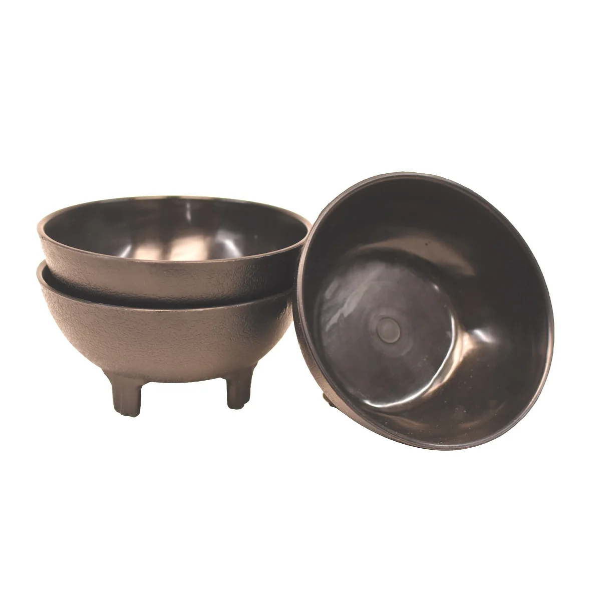 Set 3 Plastic Salsa Guacamole Dip Molcajete Serve Bowl Party Food Condiment Dish - Image 3