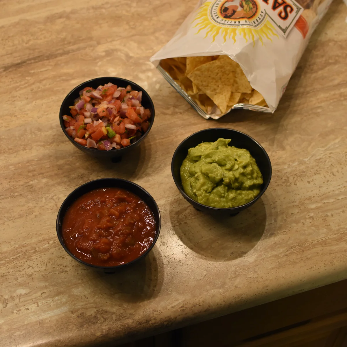 Set 3 Plastic Salsa Guacamole Dip Molcajete Serve Bowl Party Food Condiment Dish - Image 5