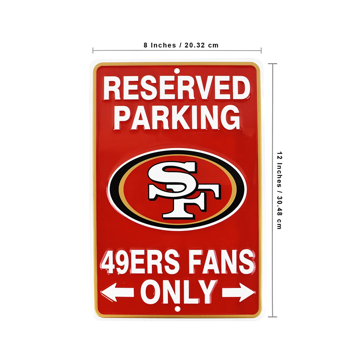 SF Forty Niners Parking Only 49 Metal Sign Game Room Man Cave Garage Wall Decor - Image 3