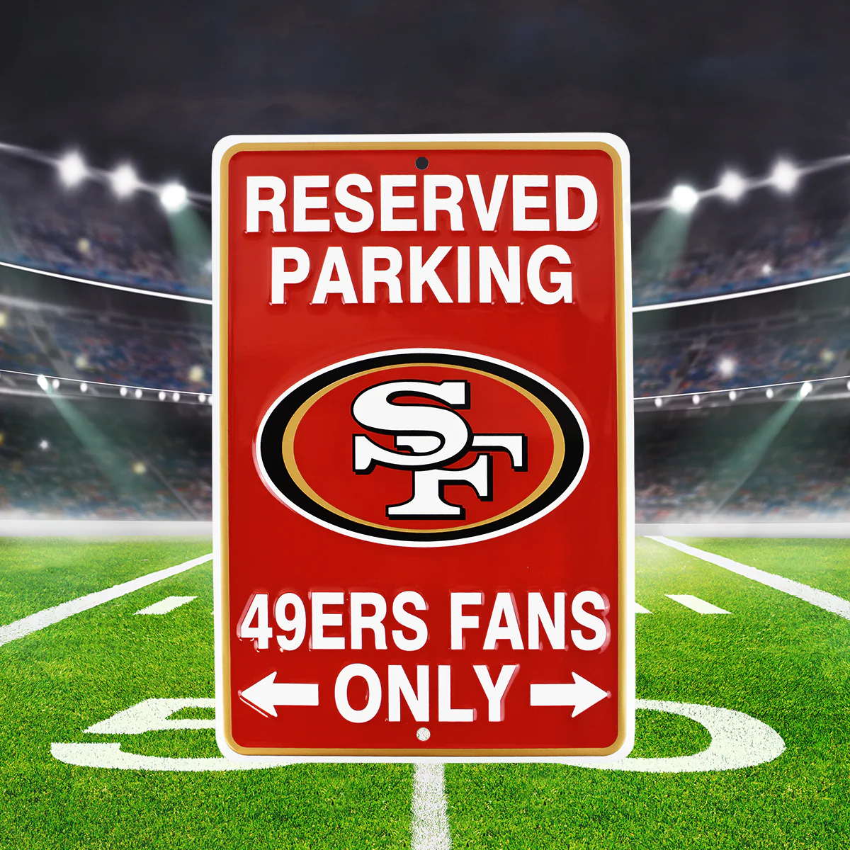 SF Forty Niners Parking Only 49 Metal Sign Game Room Man Cave Garage Wall Decor - Image 4