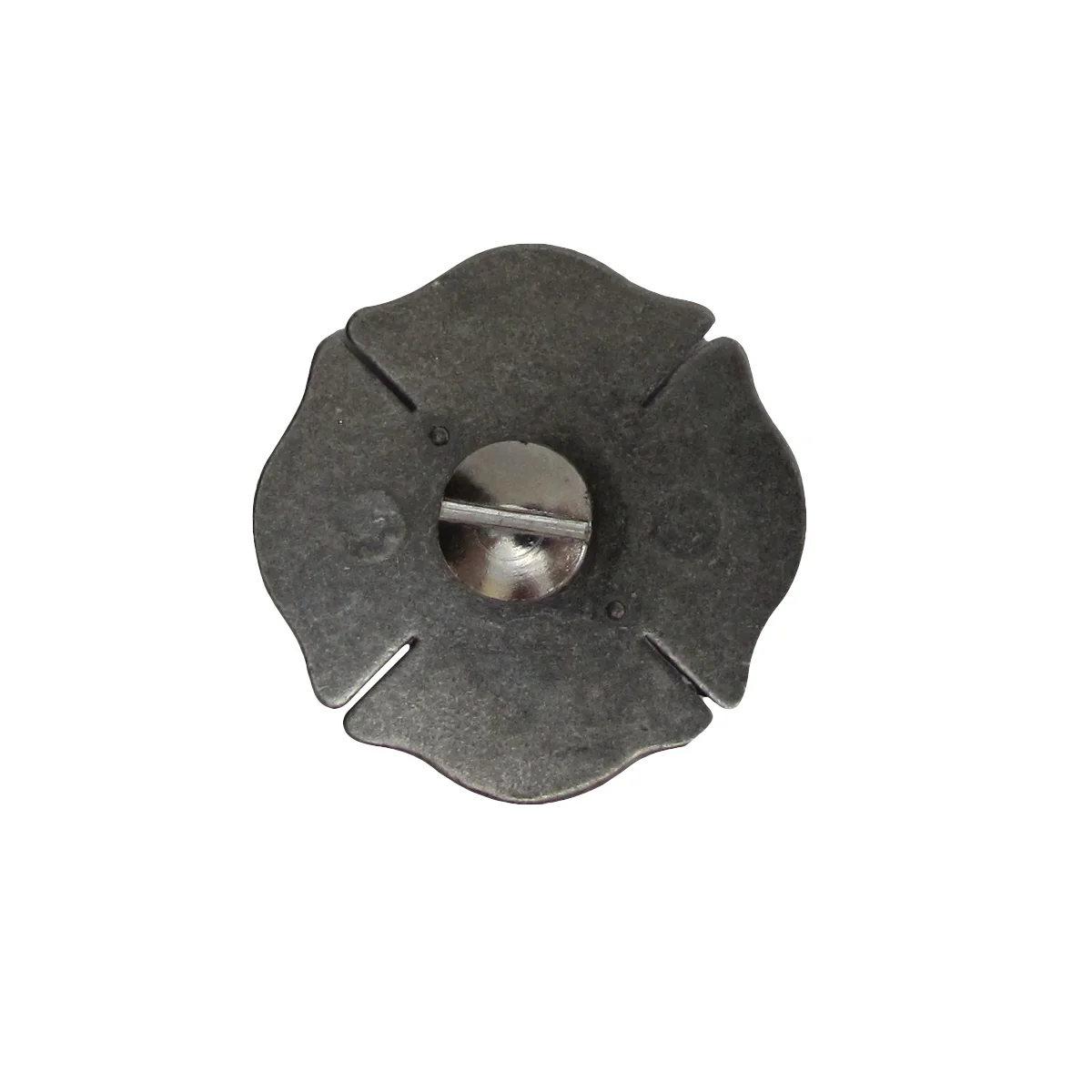 Silver Fire Dept Cross Western Saddle Hat Screw Back Concho Firefighter FF Gift - Image 2