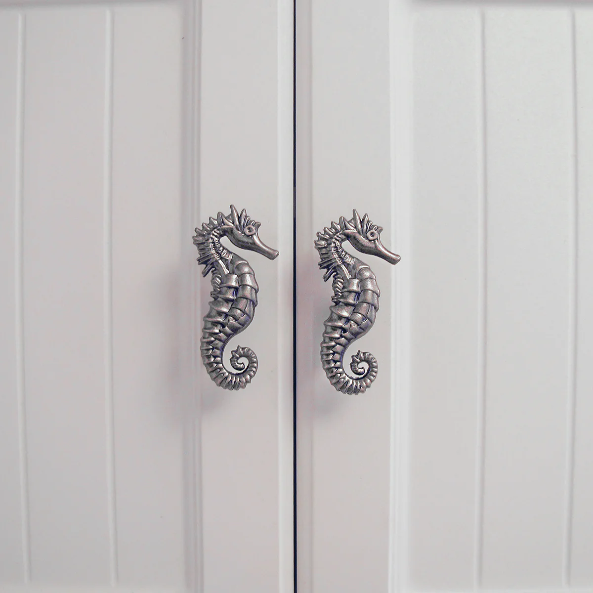 Silver Metal Seahorse Cabinet Dresser Drawer Knob Pull Hardware Beach Home Decor - Image 5