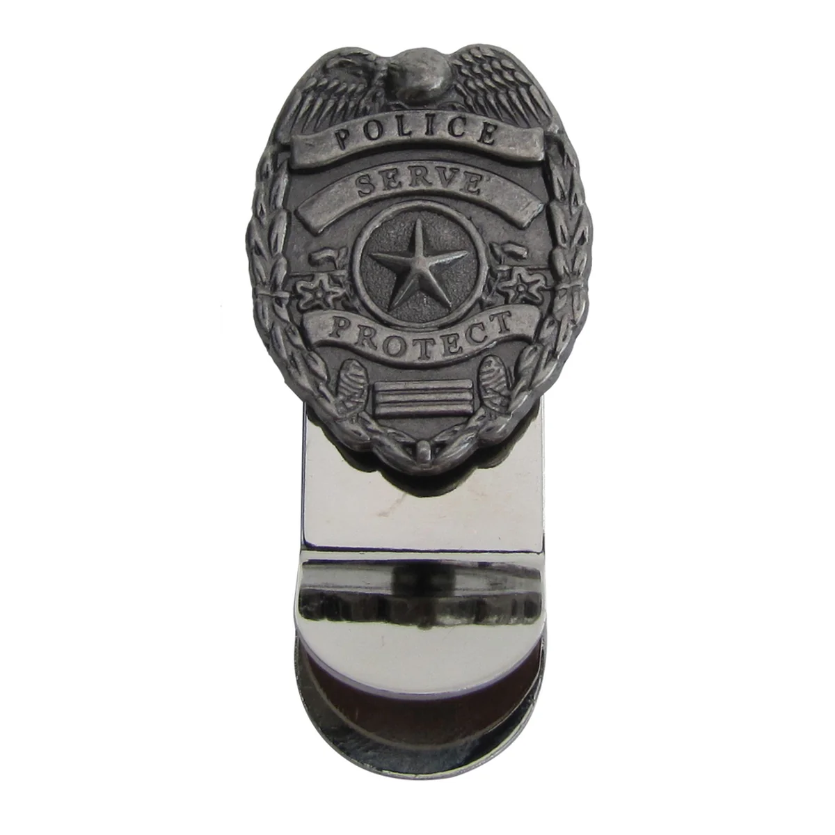 Silver Police Officer Badge Money Clip Mens Concho Card Holder Men's Wallet Gift