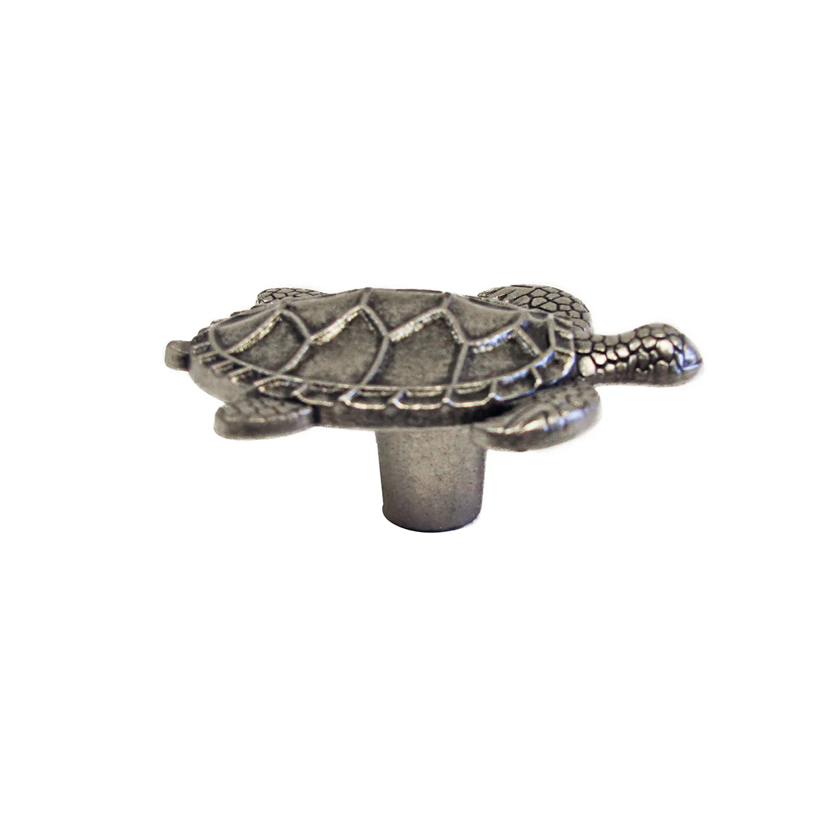 Silver Sea Turtle Metal Dresser Cabinet Drawer Knob Pull Hardware Beach Decor - Image 2