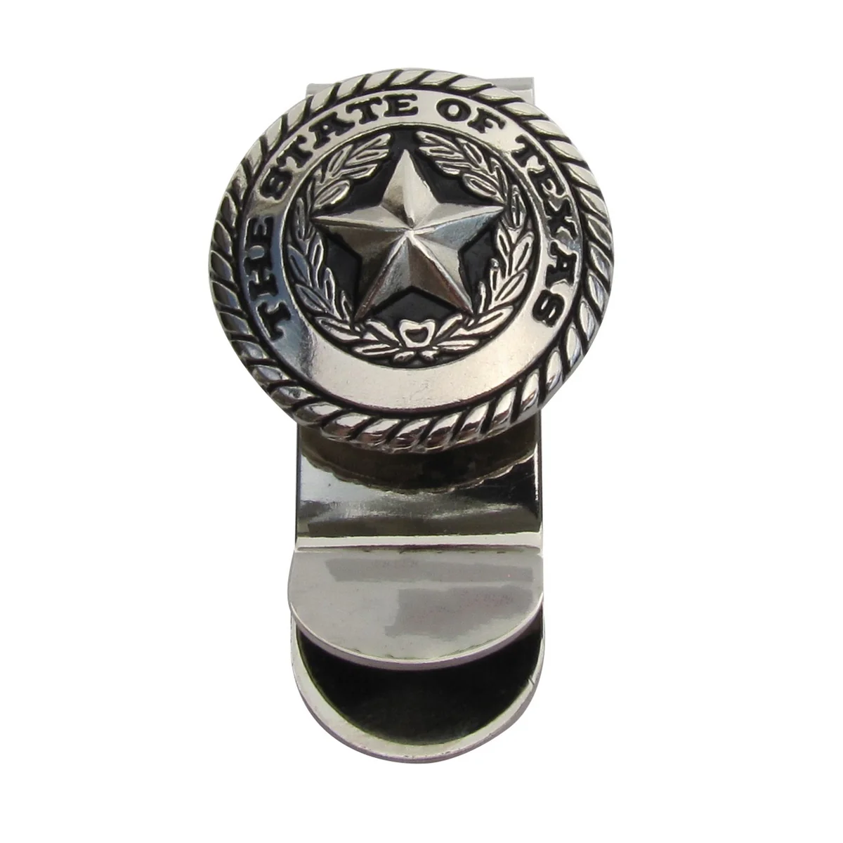 Silver Texas State Seal Money Clip Mens Concho Card Holder Men's Wallet TX Gift