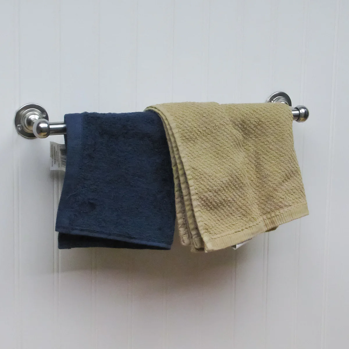 Silver Wall Mount Bath Towel Bar Holder Bathroom Shower Rack Home Decor Hardware - Image 5