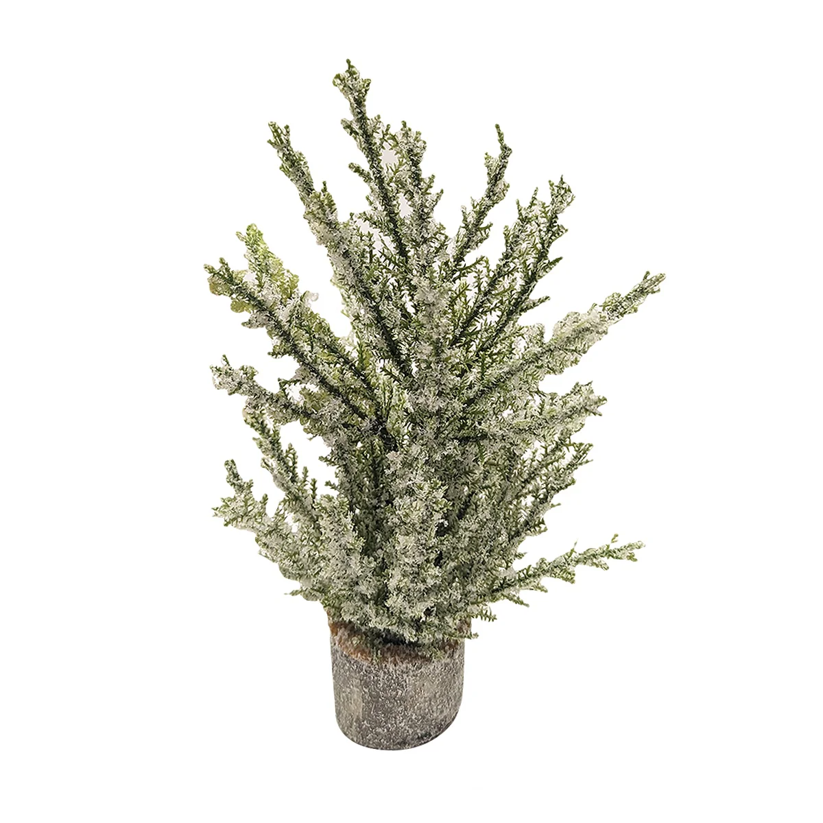 Small Flocked Christmas Pine Tree Mini Farmhouse Decorations Holiday Home Decor - Image 2