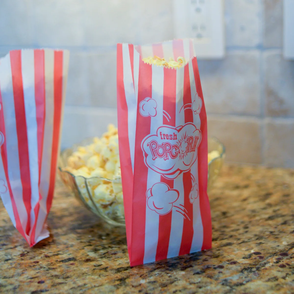 Small Paper Home Movie Theater Popcorn Serving Bags Concession Food Party Supply - Image 3