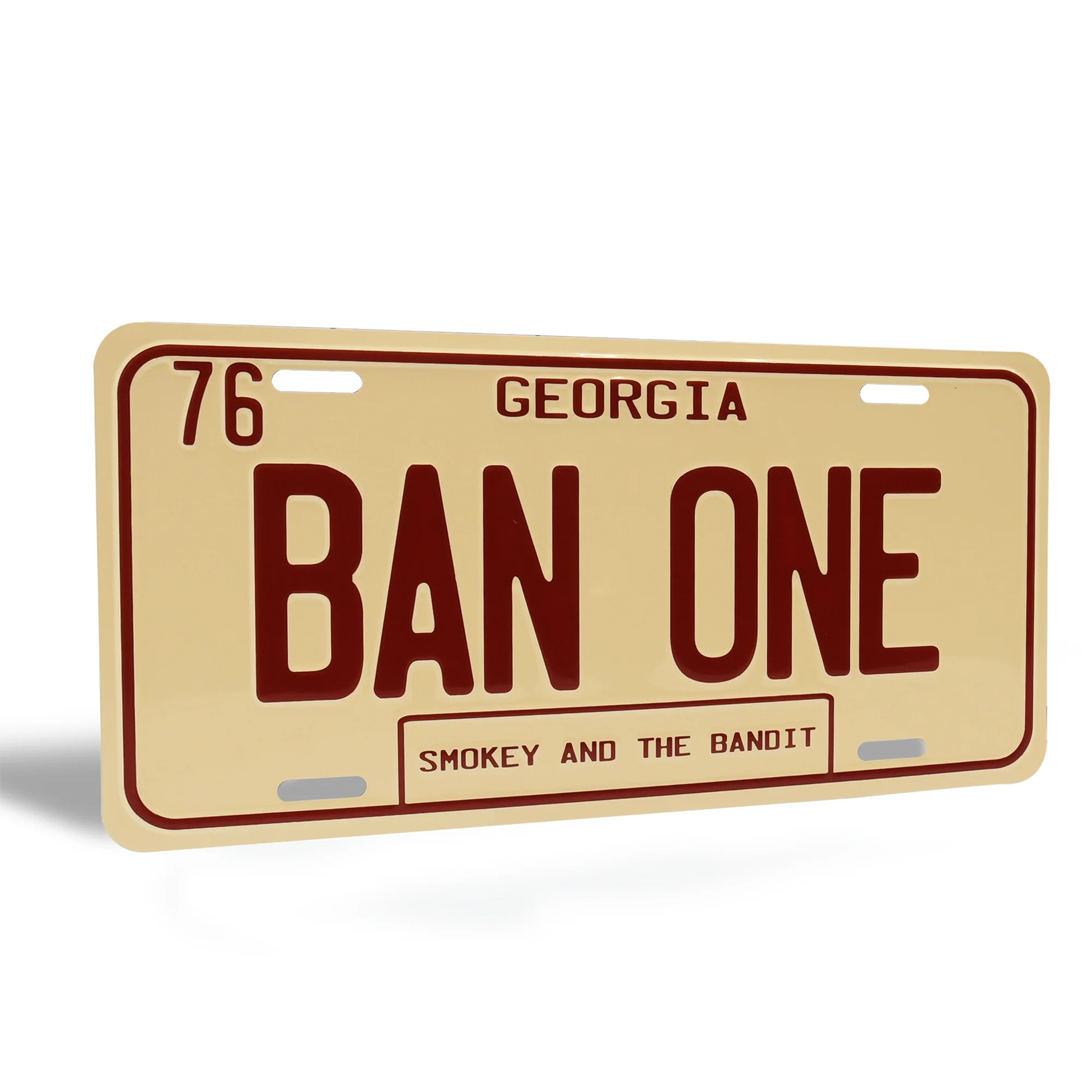 Metal Smokey And The Bandit BAN ONE Front License Plate Sign SUV Vanity Car Tags