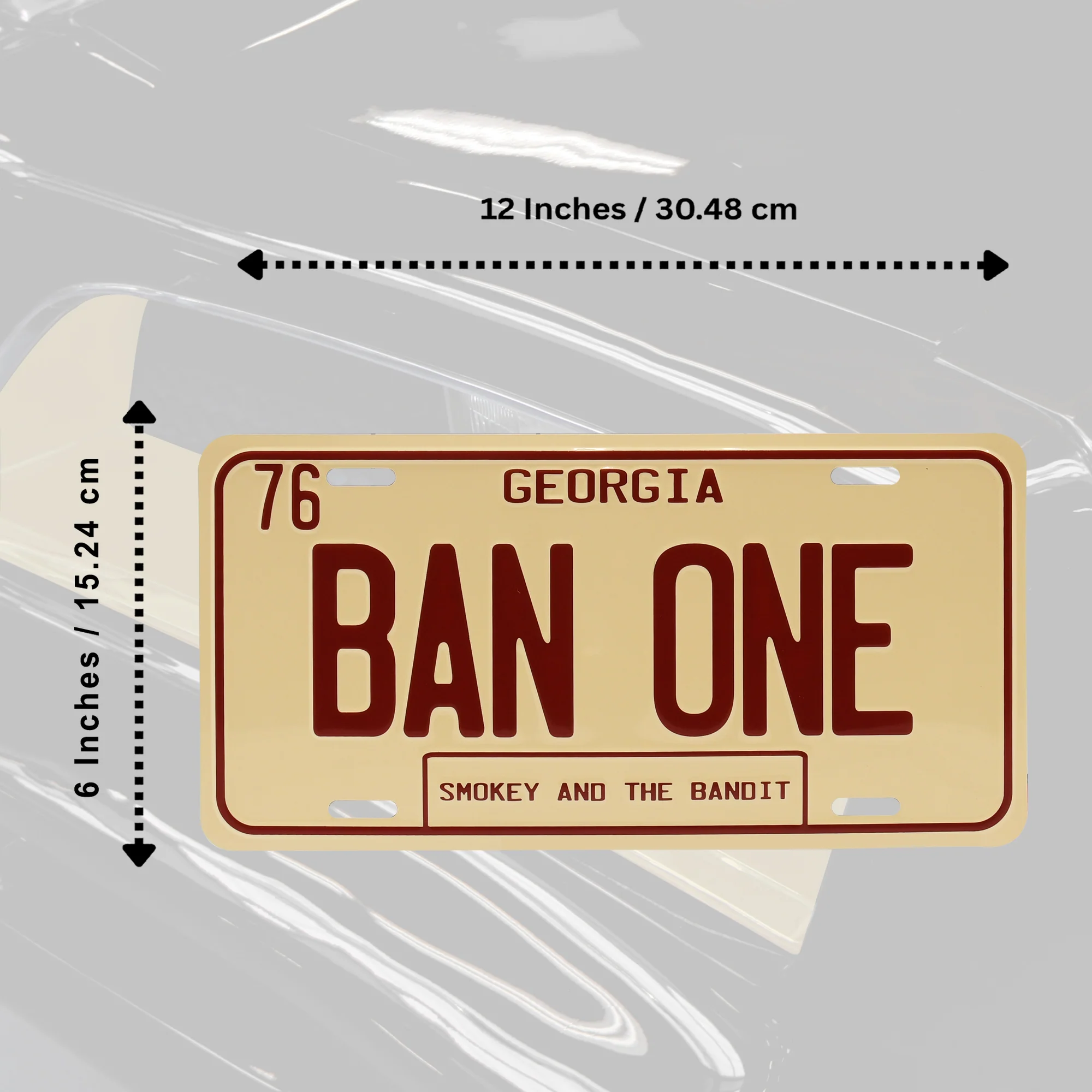 Metal Smokey And The Bandit BAN ONE Front License Plate Sign SUV Vanity Car Tags - Image 5