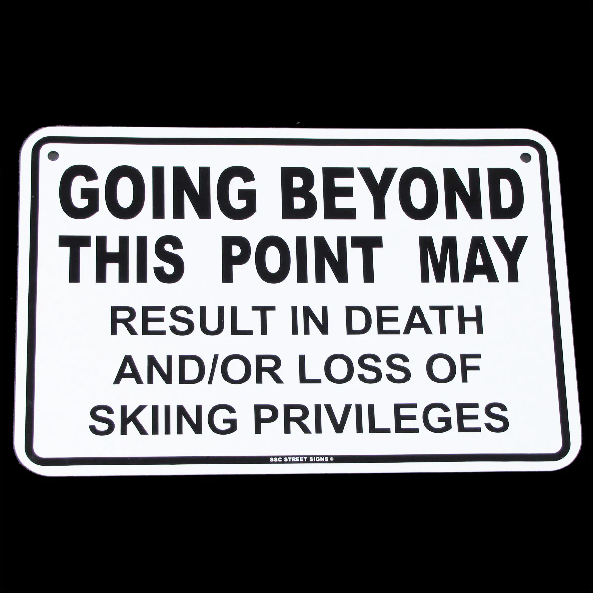 Snow Ski Do Not Enter Warning Wall Sign