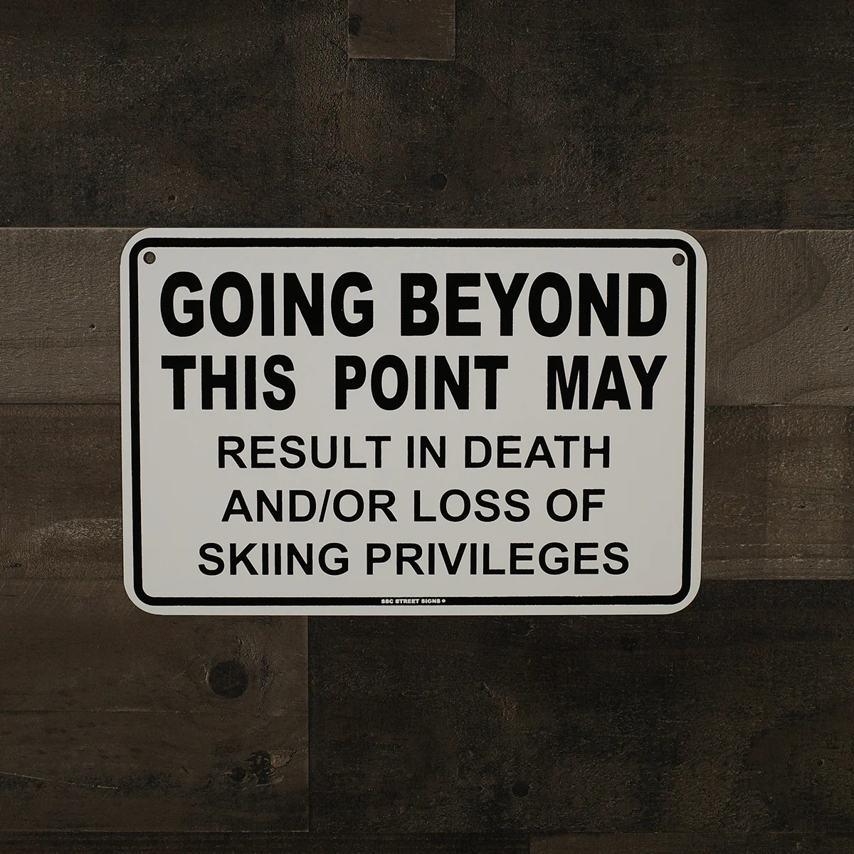 Snow Ski Do Not Enter Warning Wall Sign - Image 2