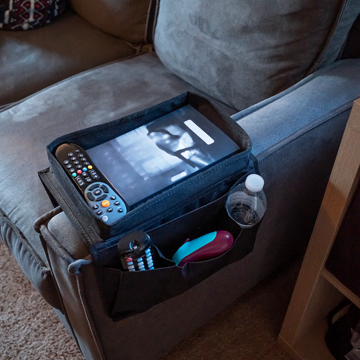 Sofa Couch Arm Chair Caddy Remote Control Holder Armrest Storage Organizer Tray - Image 4