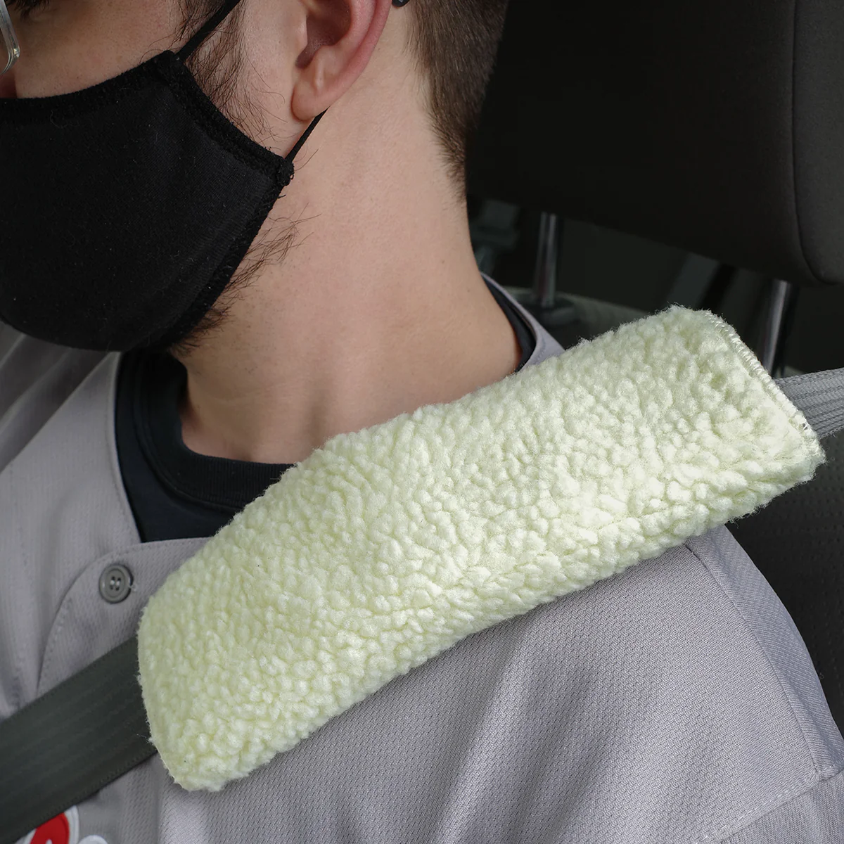Soft Faux Sheepskin Seat Belt Strap Shoulder Pad Cover Car Auto Seatbelt Cushion - Image 4
