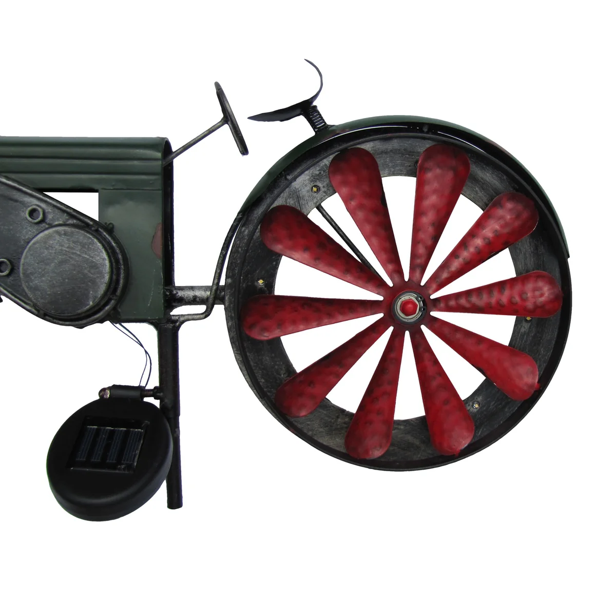 Solar Powered LED Light Garden Tractor Wind Spinner Lawn Ornament - Image 6