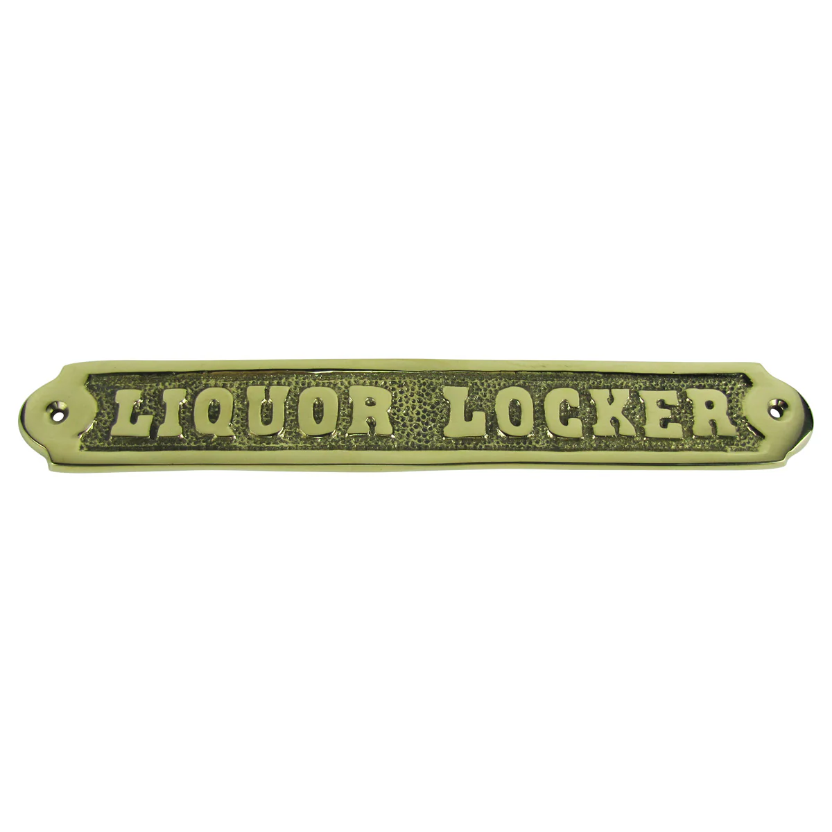 Solid Brass Bar, Pub, and Beach Decor Ships Sign