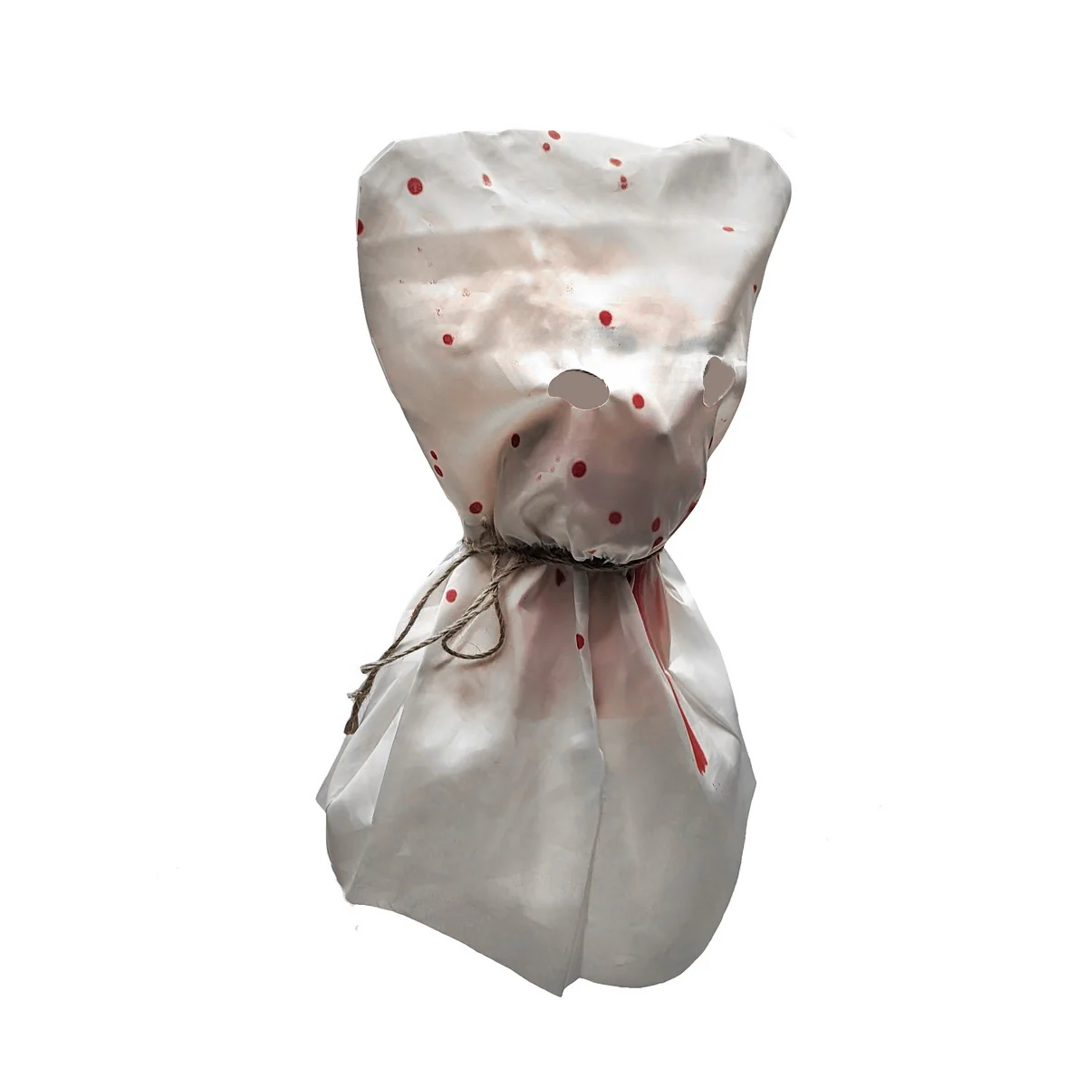 Splattered Fake Blood Hat Bloody White Hood Horror Movie Decor Halloween Costume - Image 2
