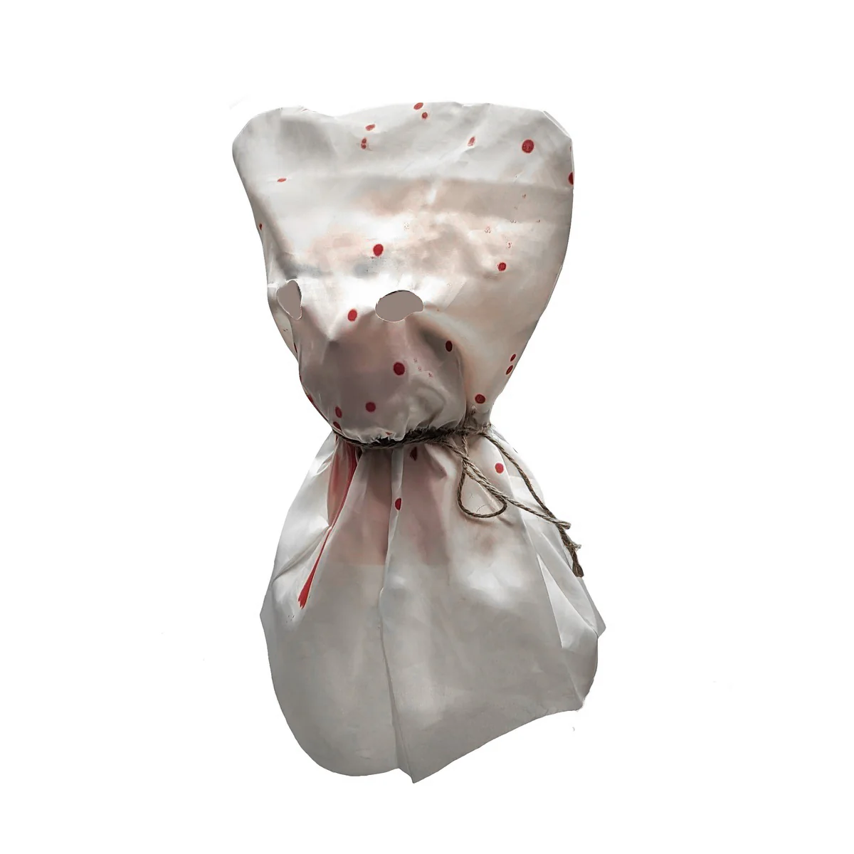 Splattered Fake Blood Hat Bloody White Hood Horror Movie Decor Halloween Costume - Image 3
