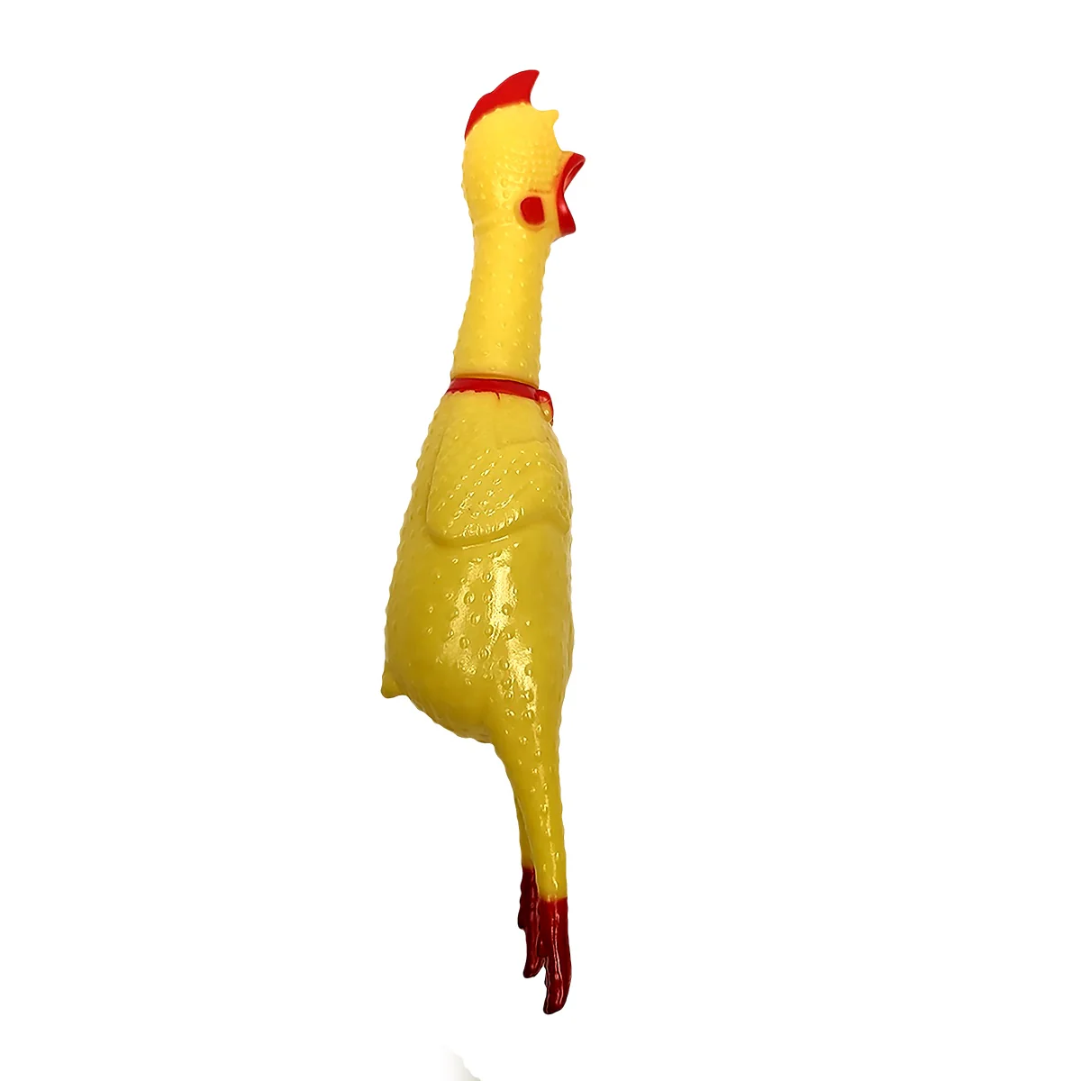 Squeaky Yellow Rubber Chicken Dog Chew Toy Squeak Toys Puppy Dogs Teething Play - Image 2