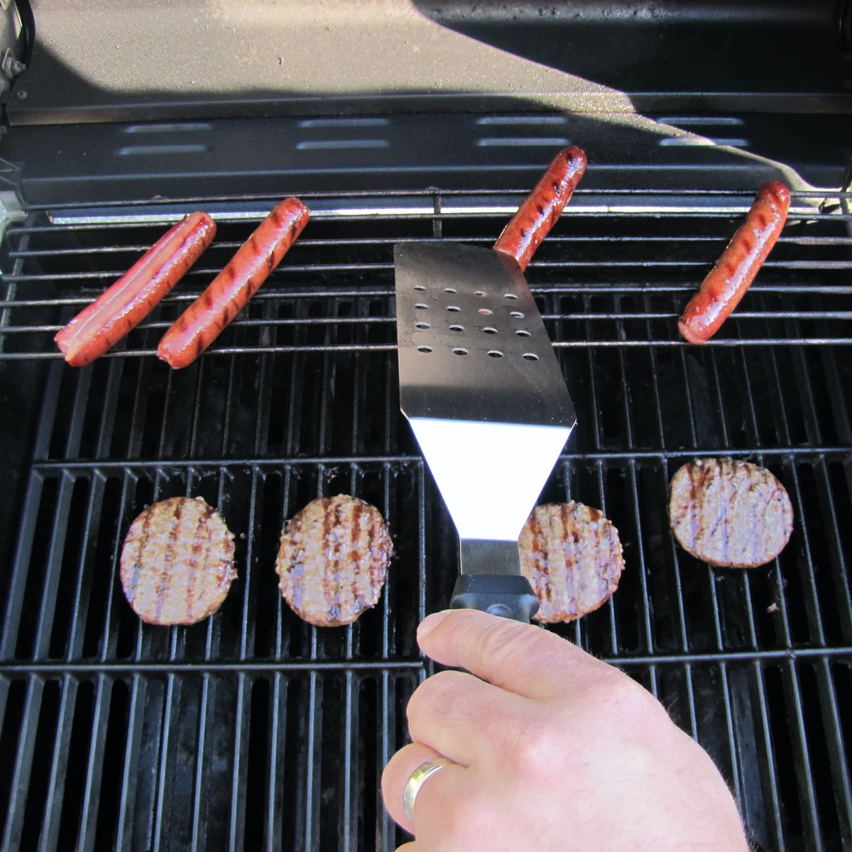 Stainless Steel BBQ Turner Metal Barbecue Grilling Utensil Burger Spatula Tool - Image 5