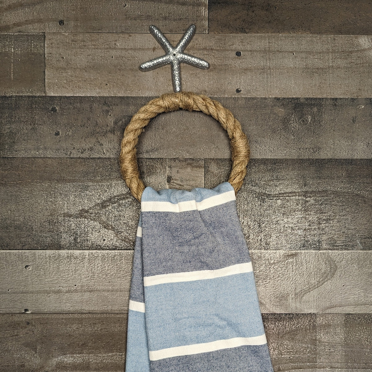 Starfish Ring Kitchen Hand Towel Holder Bathroom Rack Coastal Beach Home Decor - Image 5