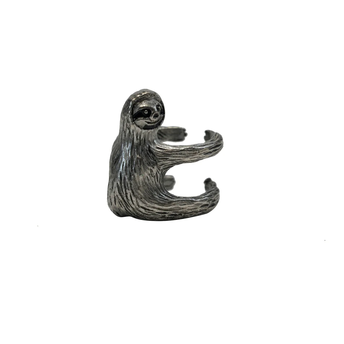 Sterling Silver Sloth Finger Ring Metal Fashion Accessory Cute Women's Jewelry - Image 2